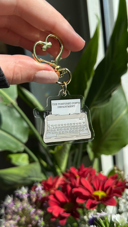 Typewriter keychain