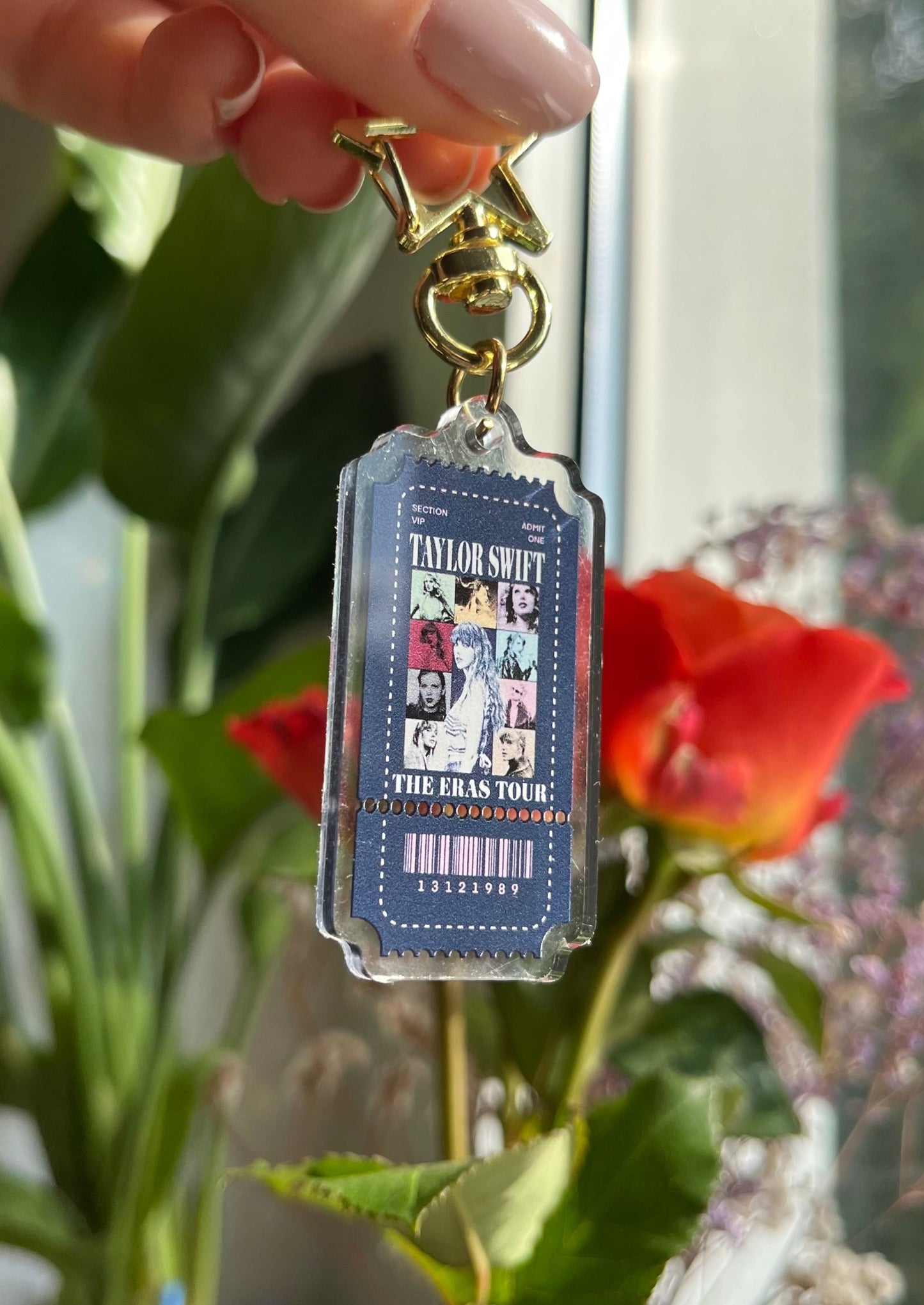 Taylor Ticket Keychain the Eras Tour