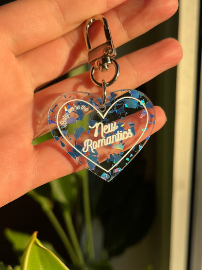 New Romantics acrylic heart keychain