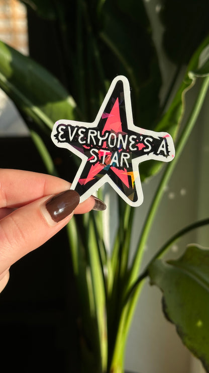 EAS star glitter sticker