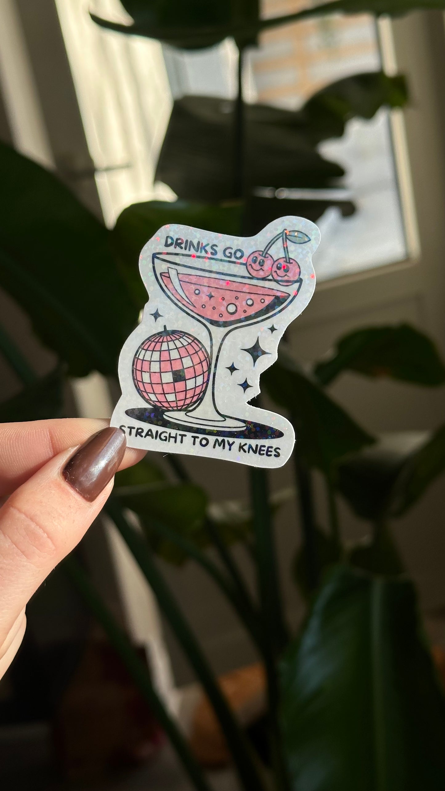 Hs Drinks glitter sticker