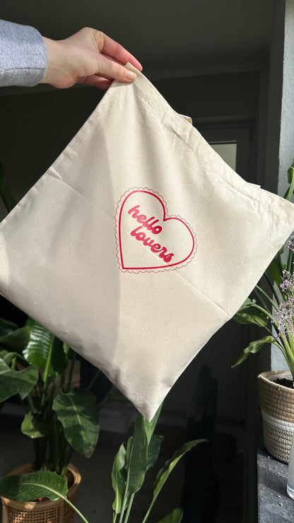 Lovers heart tote bag