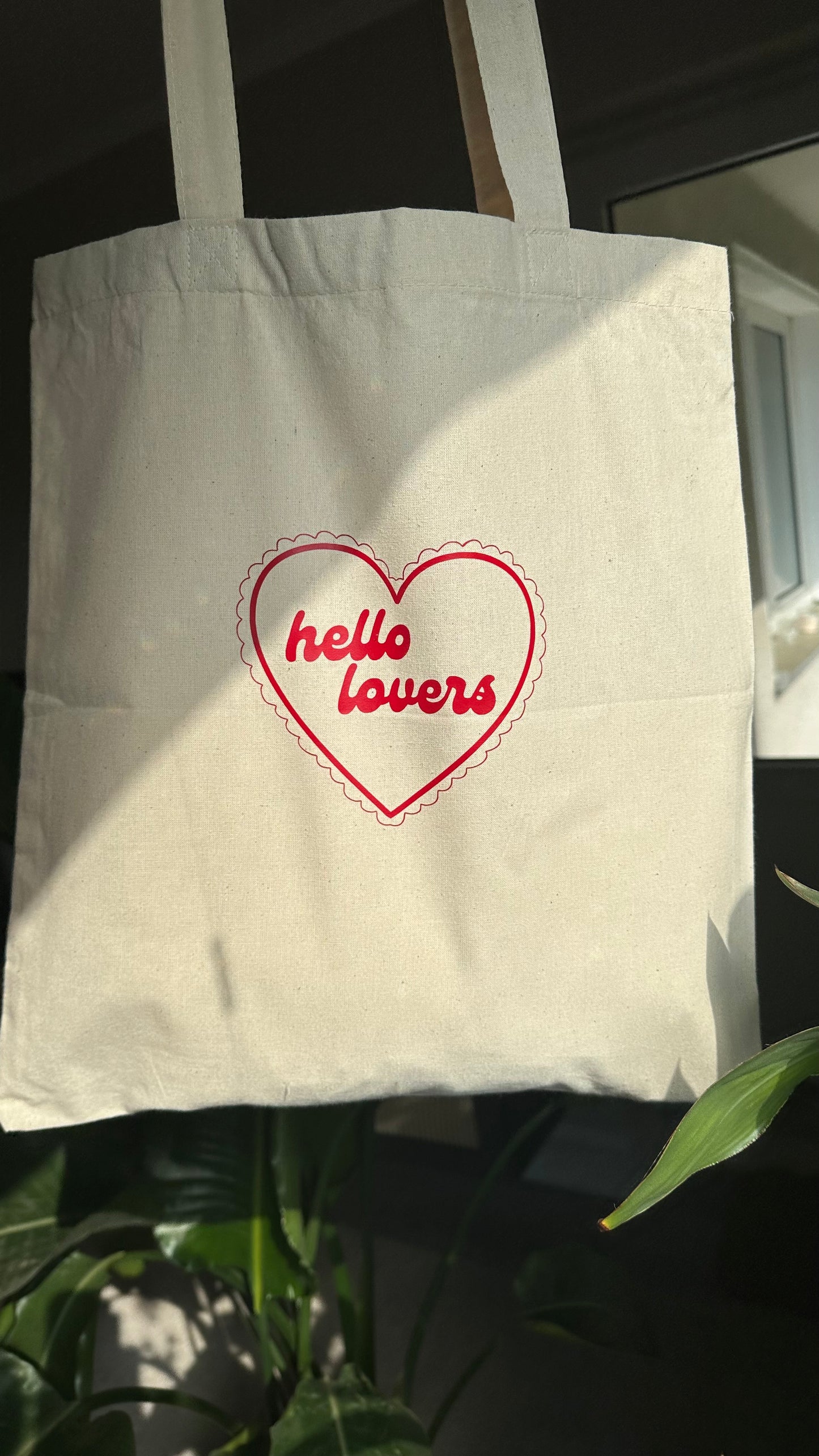 Lovers heart tote bag