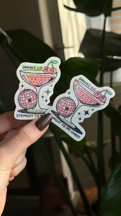 Hs Drinks glitter sticker