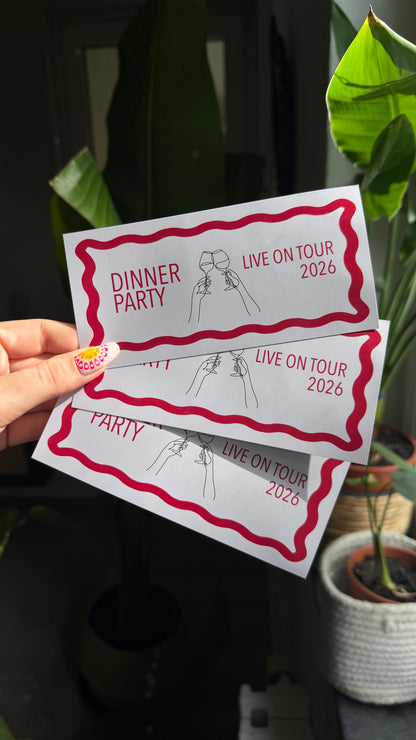 Nh Dinner Party Souvenir Ticket customizable