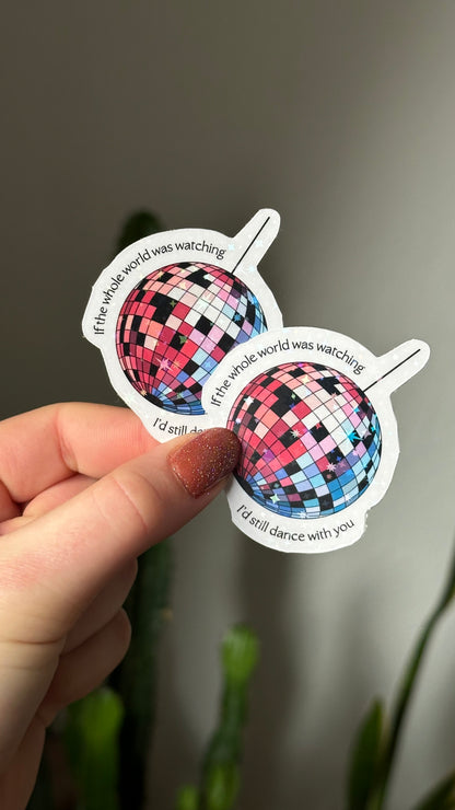 this town glitter sticker