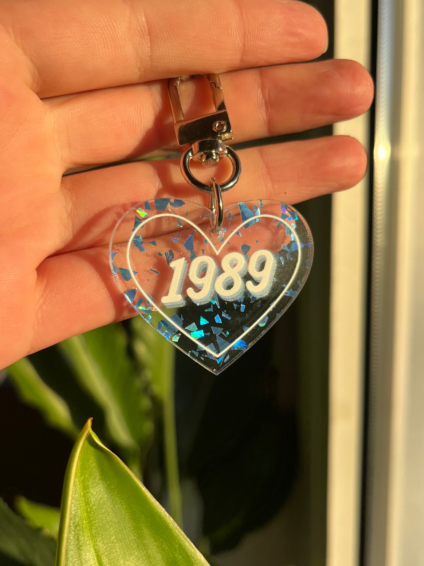 1989 acrylic Heart Keychain