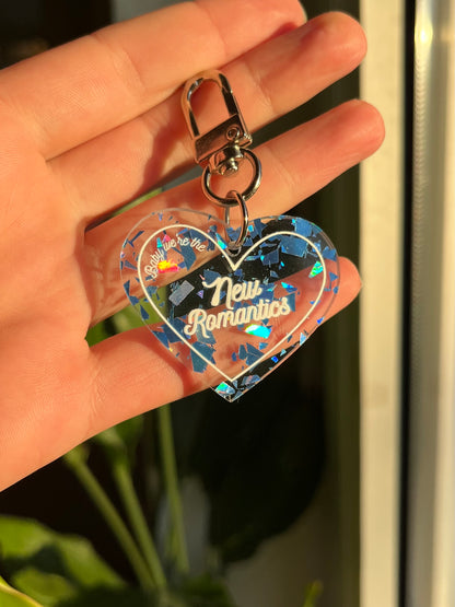 New Romantics acrylic heart keychain