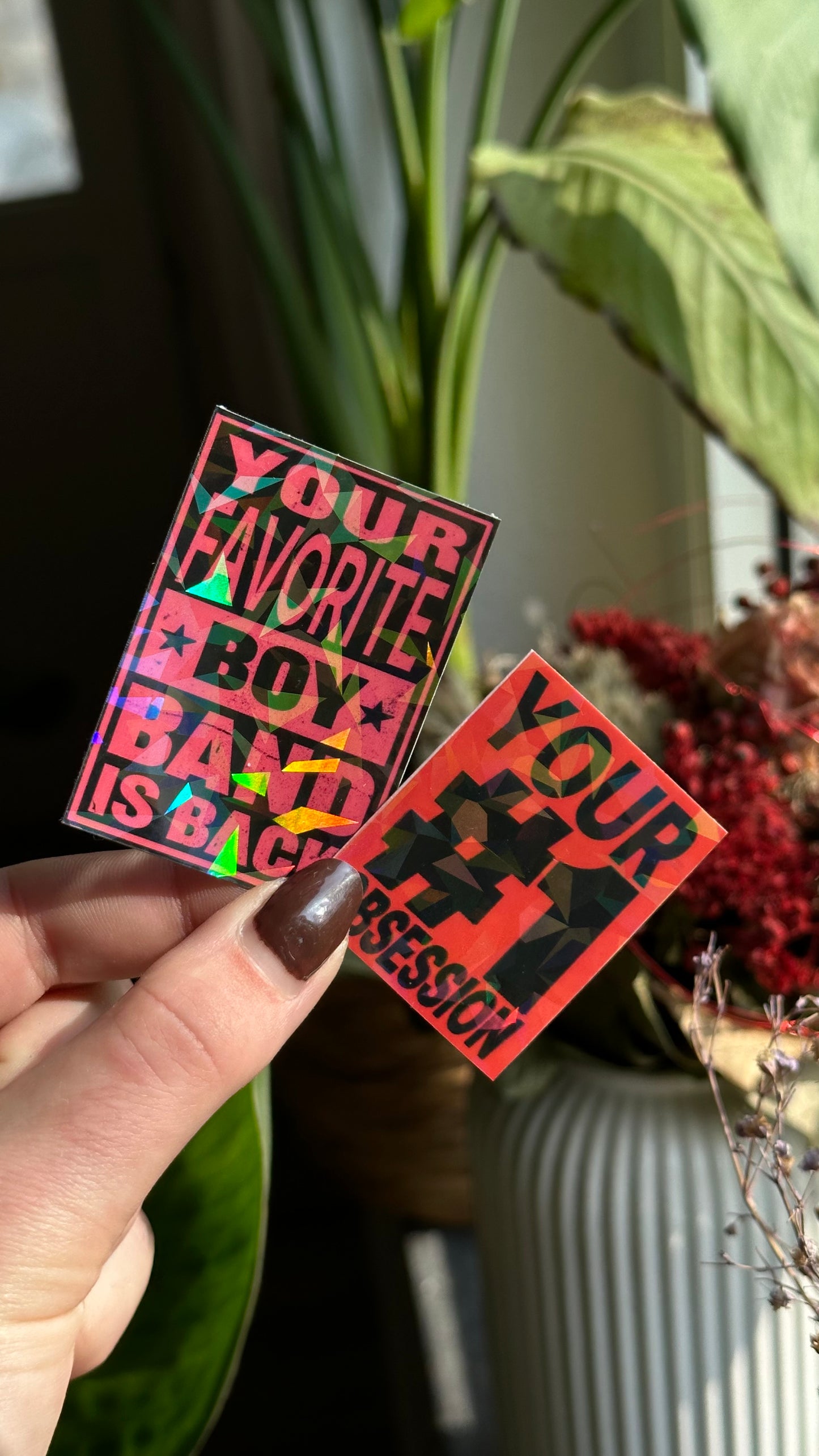 Favorite boyband glitter stickers