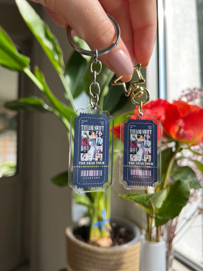 Taylor Ticket Keychain the Eras Tour