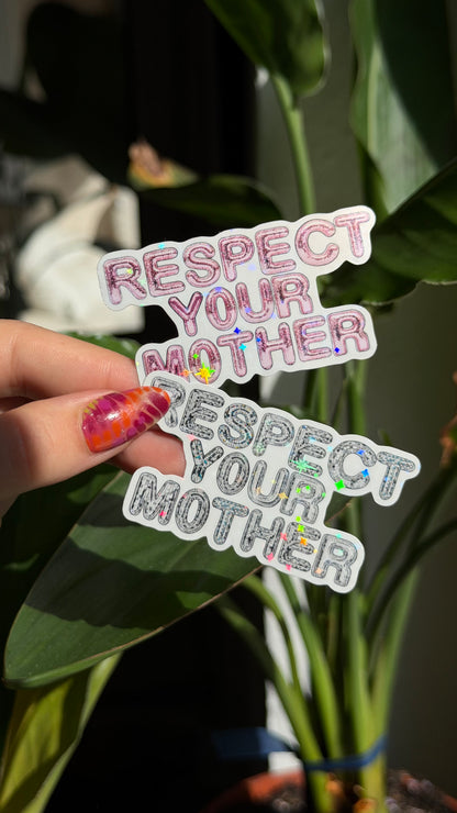 Respect glitter stickers