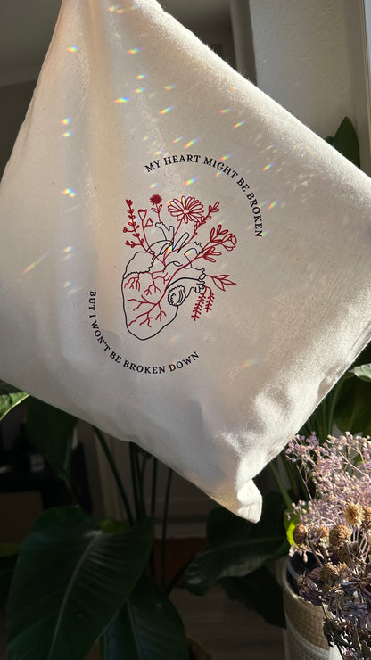 Saturdays flowers tote bag