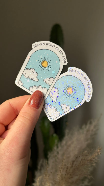 heaven glitter sticker