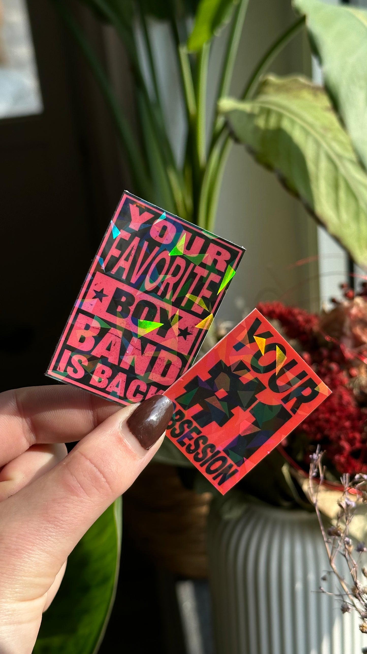 Favorite boyband glitter stickers