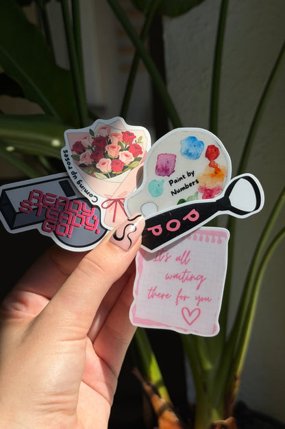 kiss and disco album inspired stickers waterproof