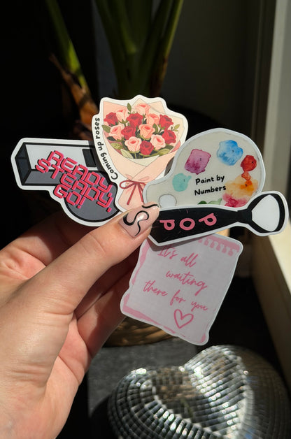 kiss and disco album inspired stickers waterproof