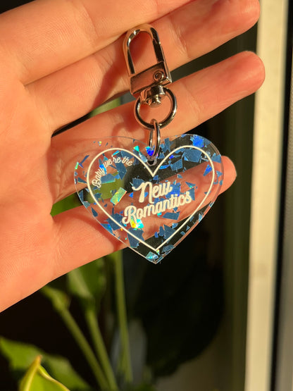 New Romantics acrylic heart keychain