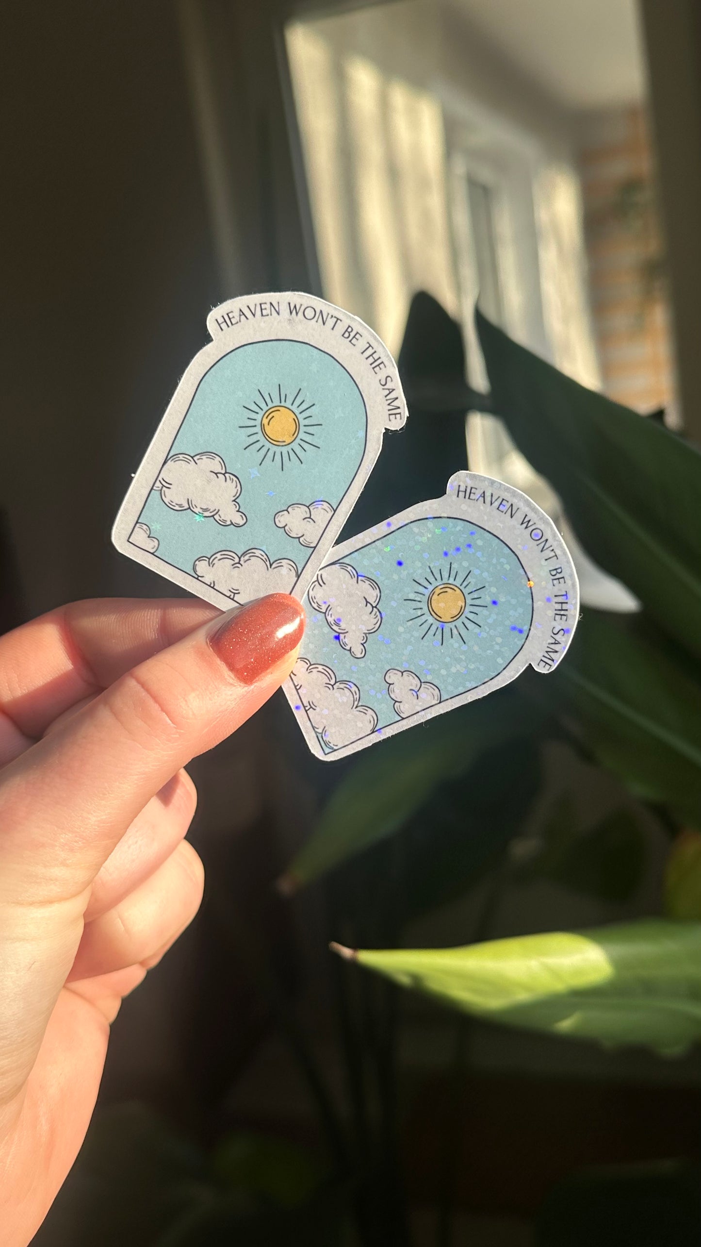 heaven glitter sticker