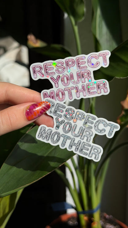Respect glitter stickers
