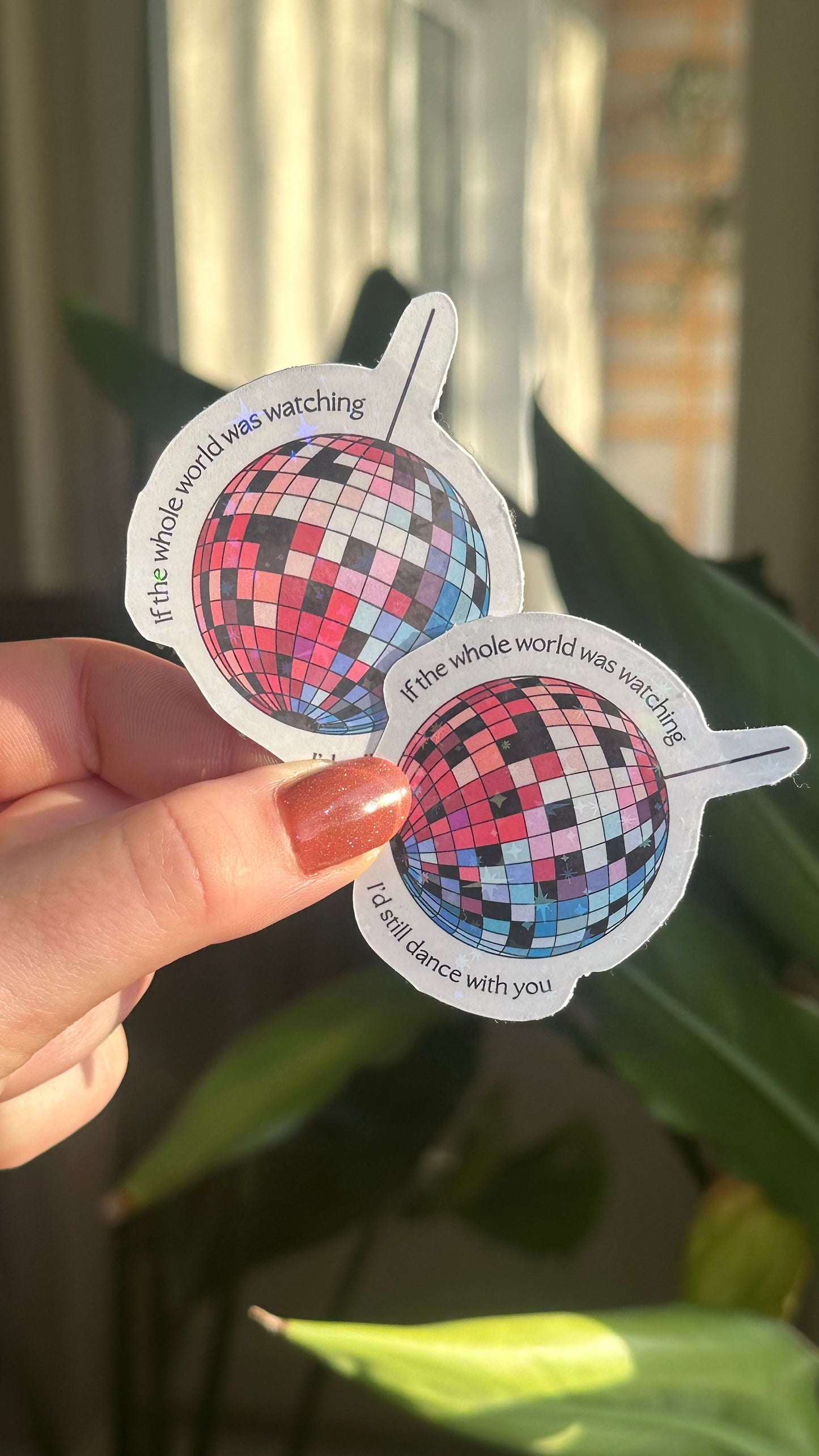 this town glitter sticker