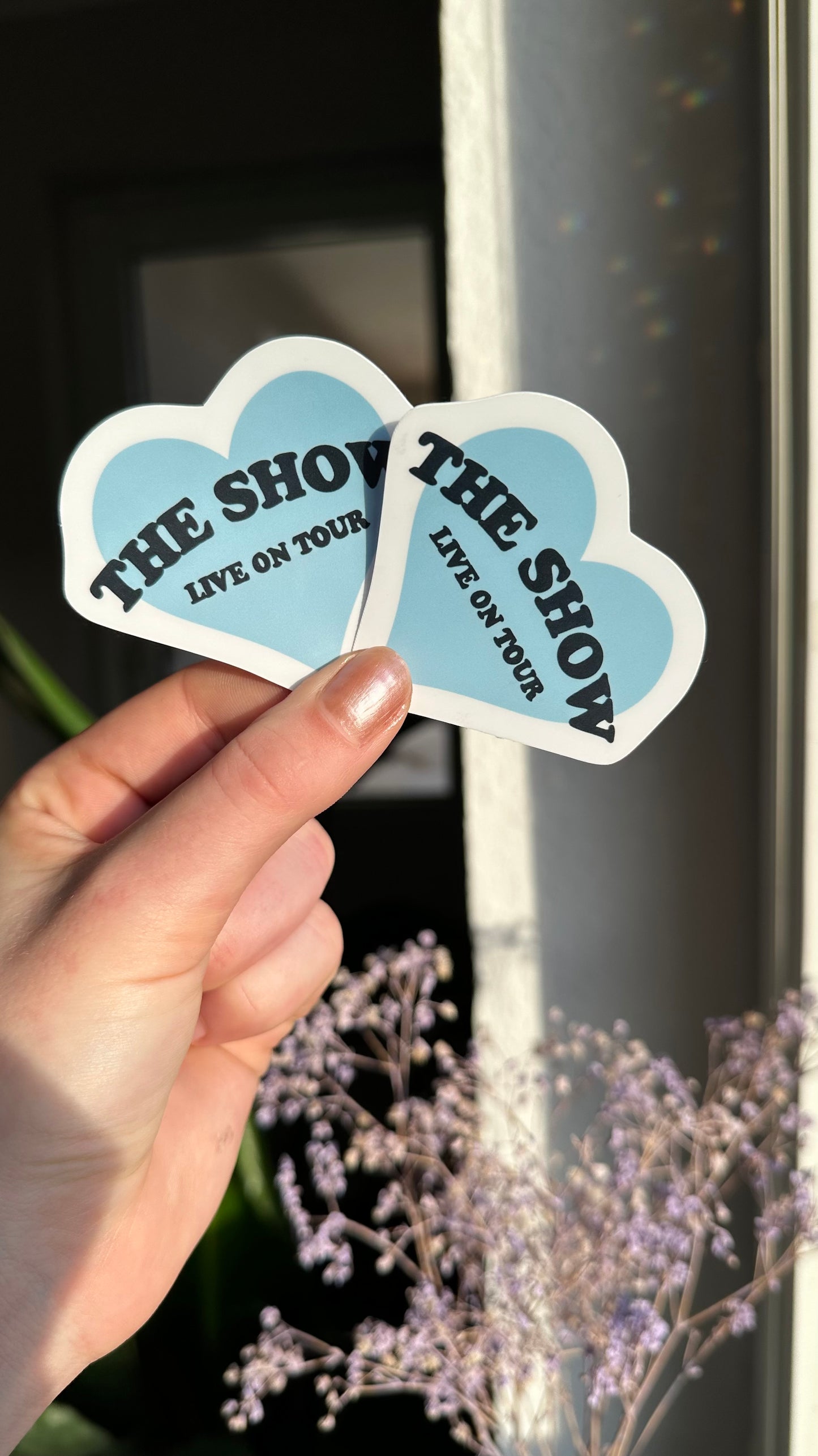 The show hearts waterproof stickers