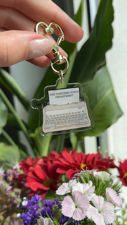 Typewriter keychain