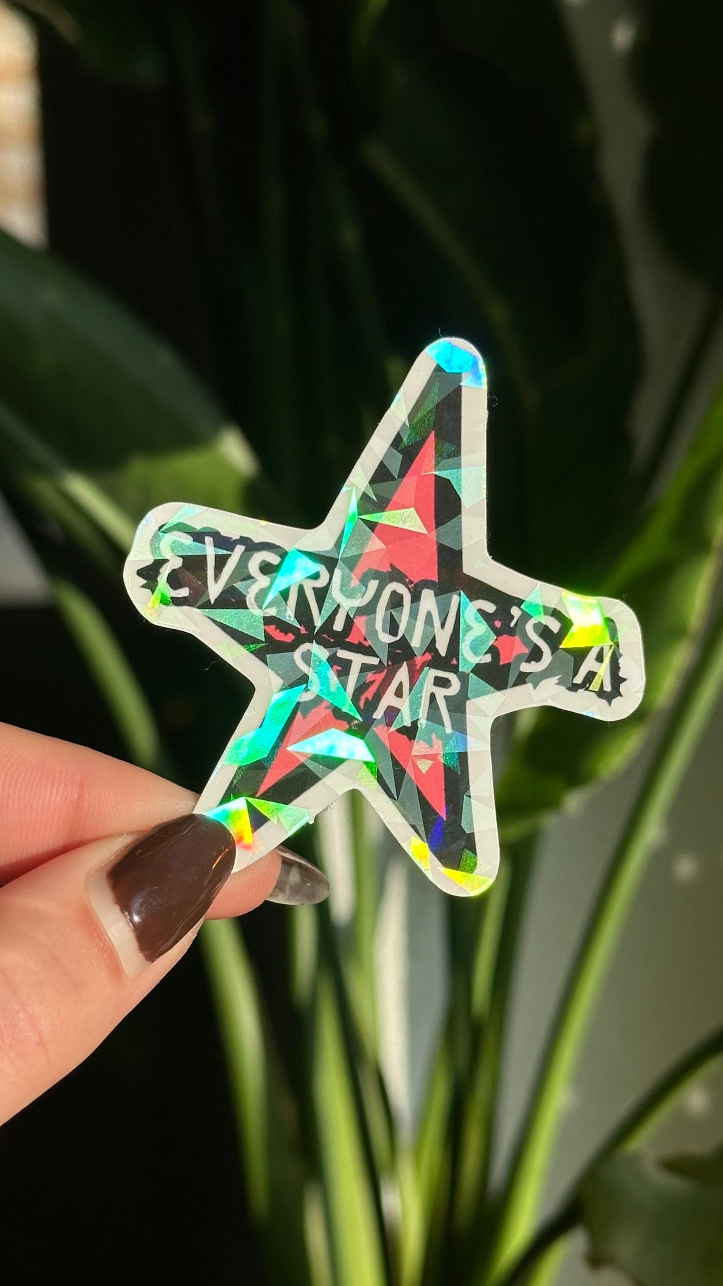 EAS star glitter sticker