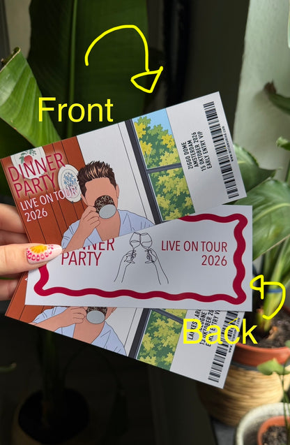 Nh Dinner Party Souvenir Ticket customizable