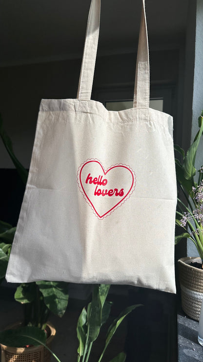 Lovers heart tote bag