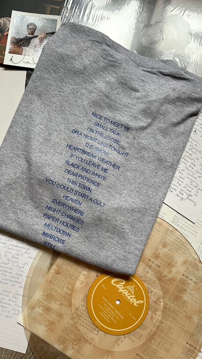 The show setlist tshirt