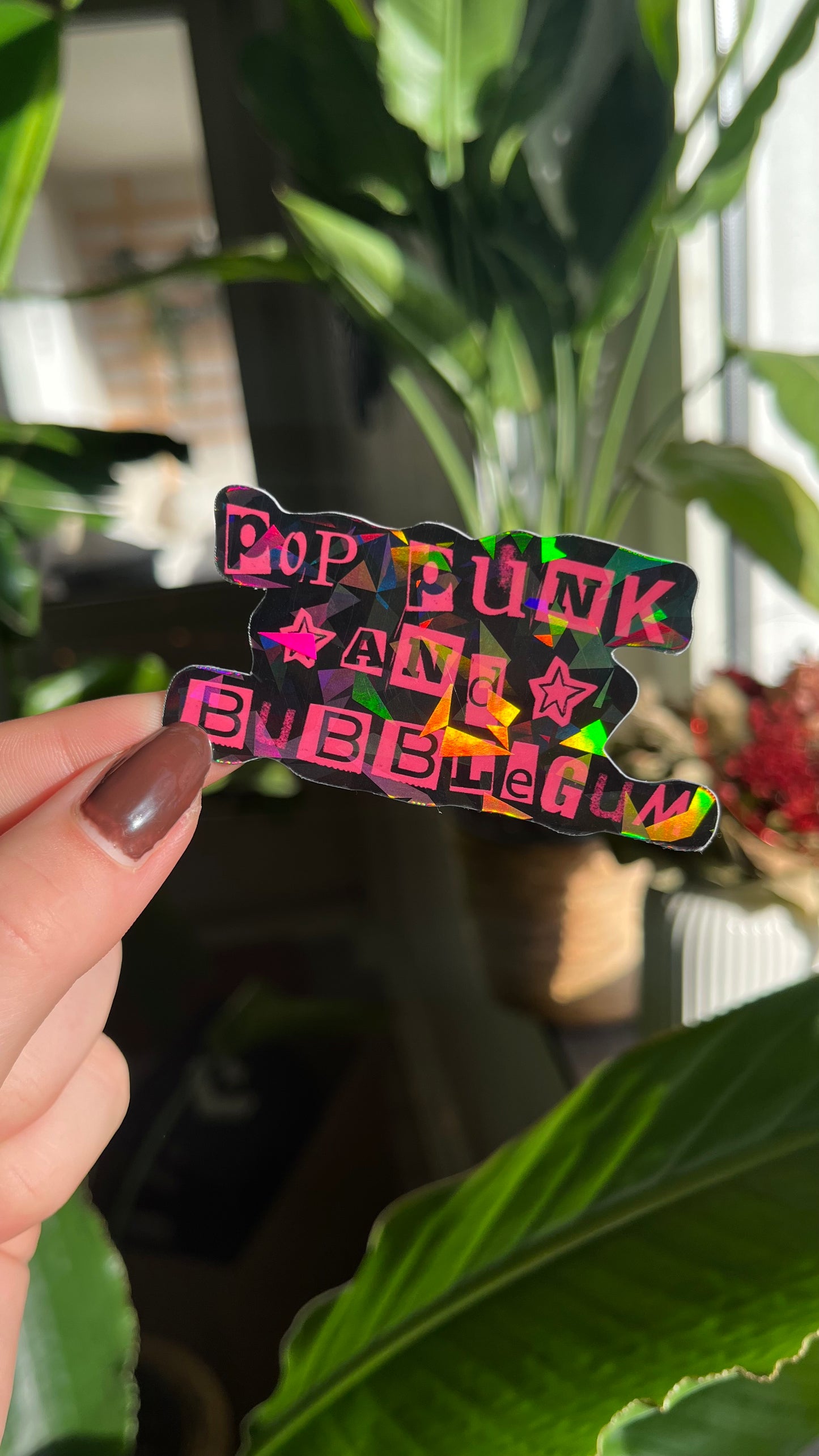 Pop Punk glitter stickers