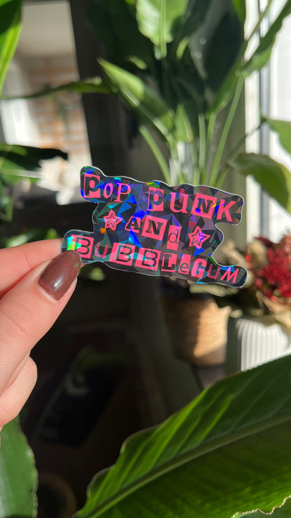 Pop Punk glitter stickers