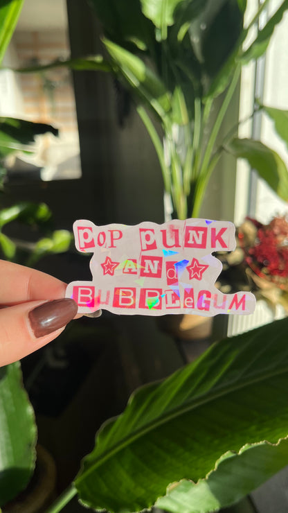 Pop Punk glitter stickers