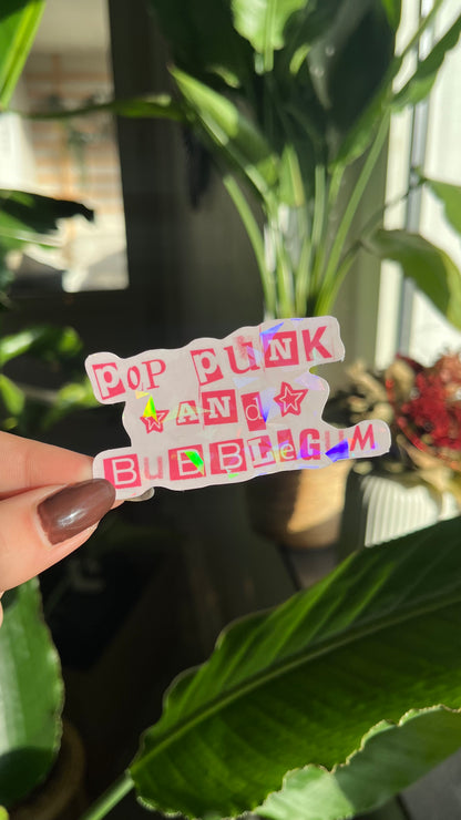 Pop Punk glitter stickers