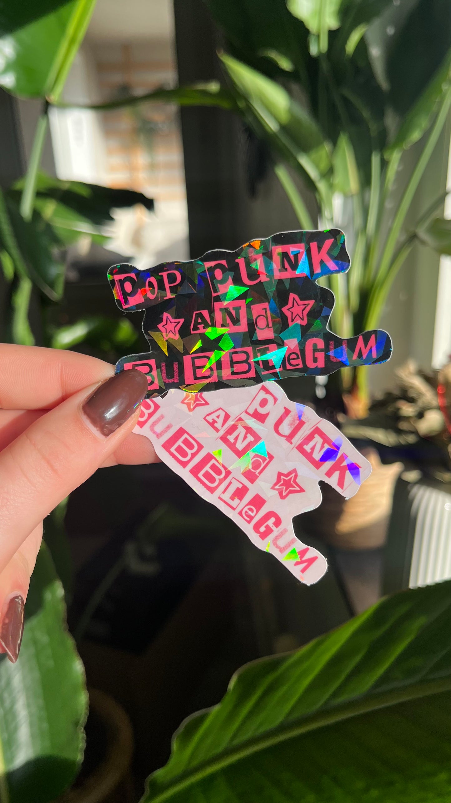 Pop Punk glitter stickers