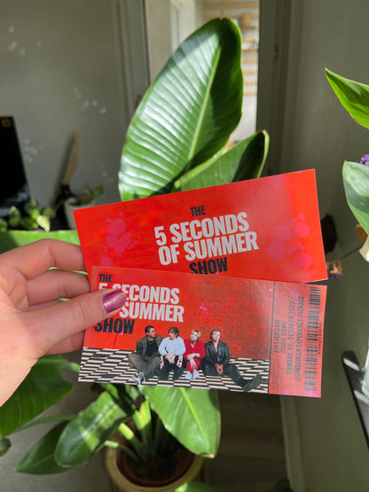 5sos Show Tour 2023 Ticket personalisierbar