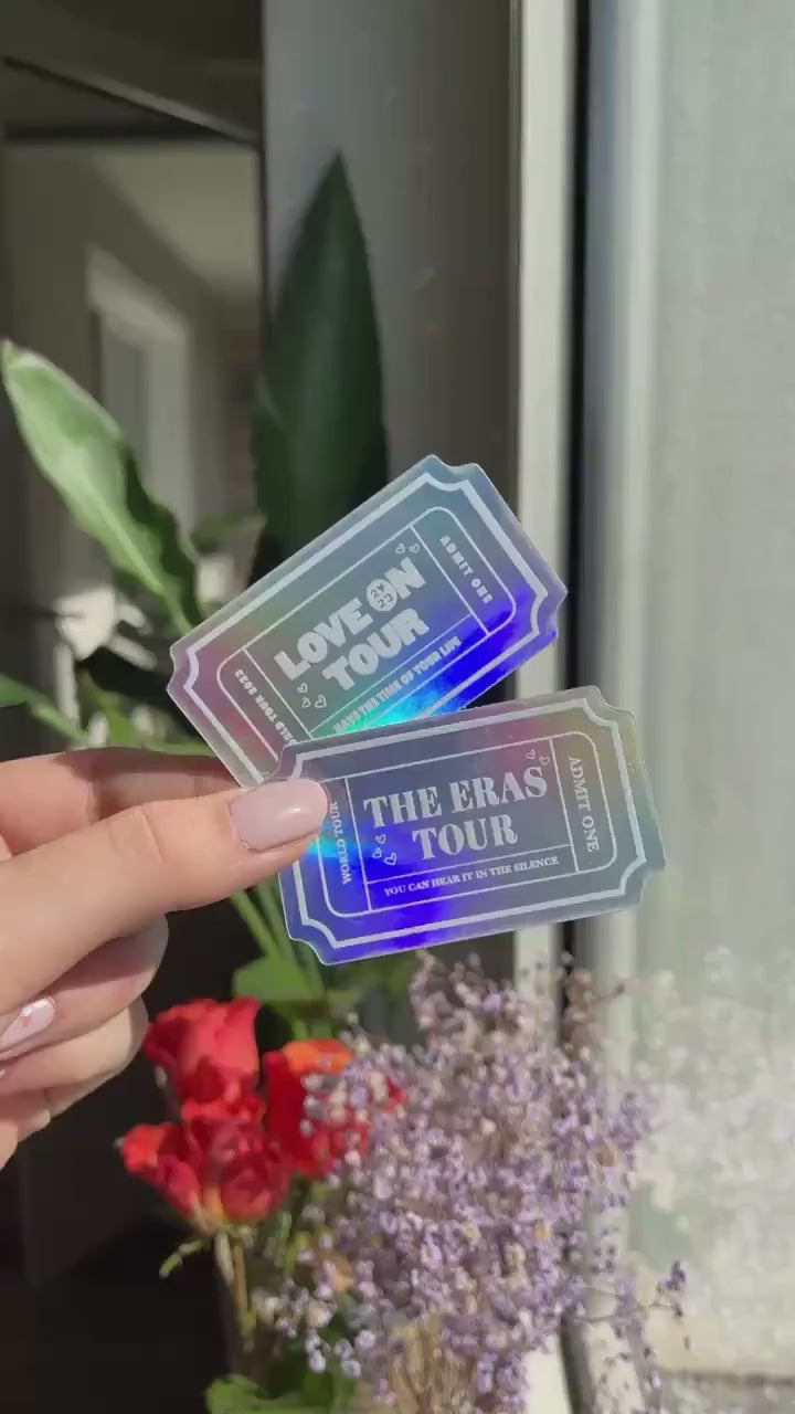 Eras / HS Tour holographic ticket Stickers