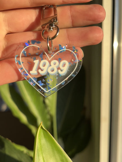 1989 acrylic Heart Keychain