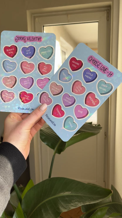 Choose Love glitter sticker sheet