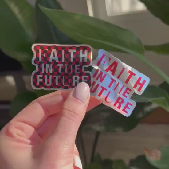 Waterproof faith Silver mirror Stickers