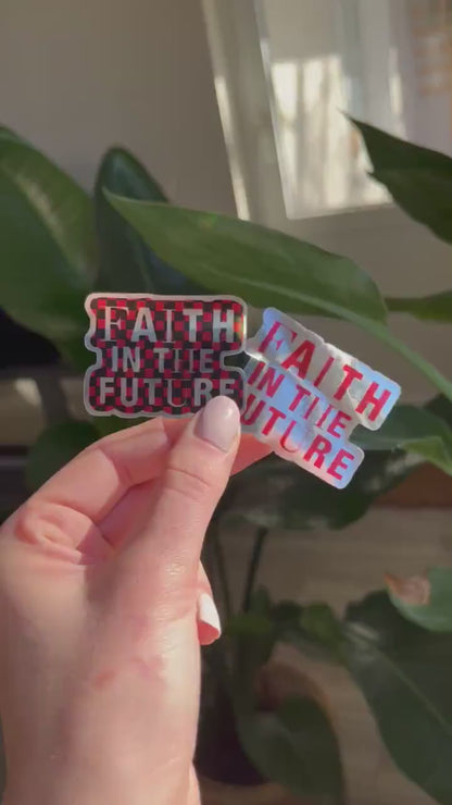 Waterproof faith Silver mirror Stickers