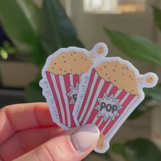 waterproof Cinema popcorn sticker