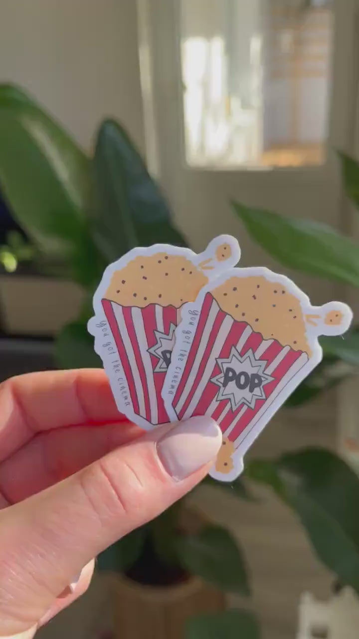 waterproof Cinema popcorn sticker