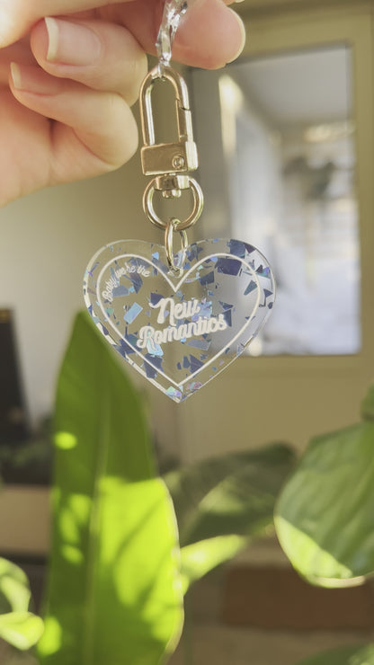 New Romantics acrylic heart keychain