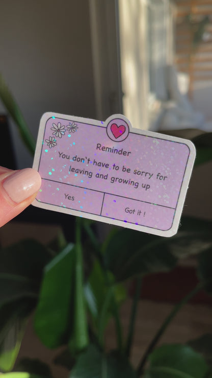 glitter reminder Matilda sticker