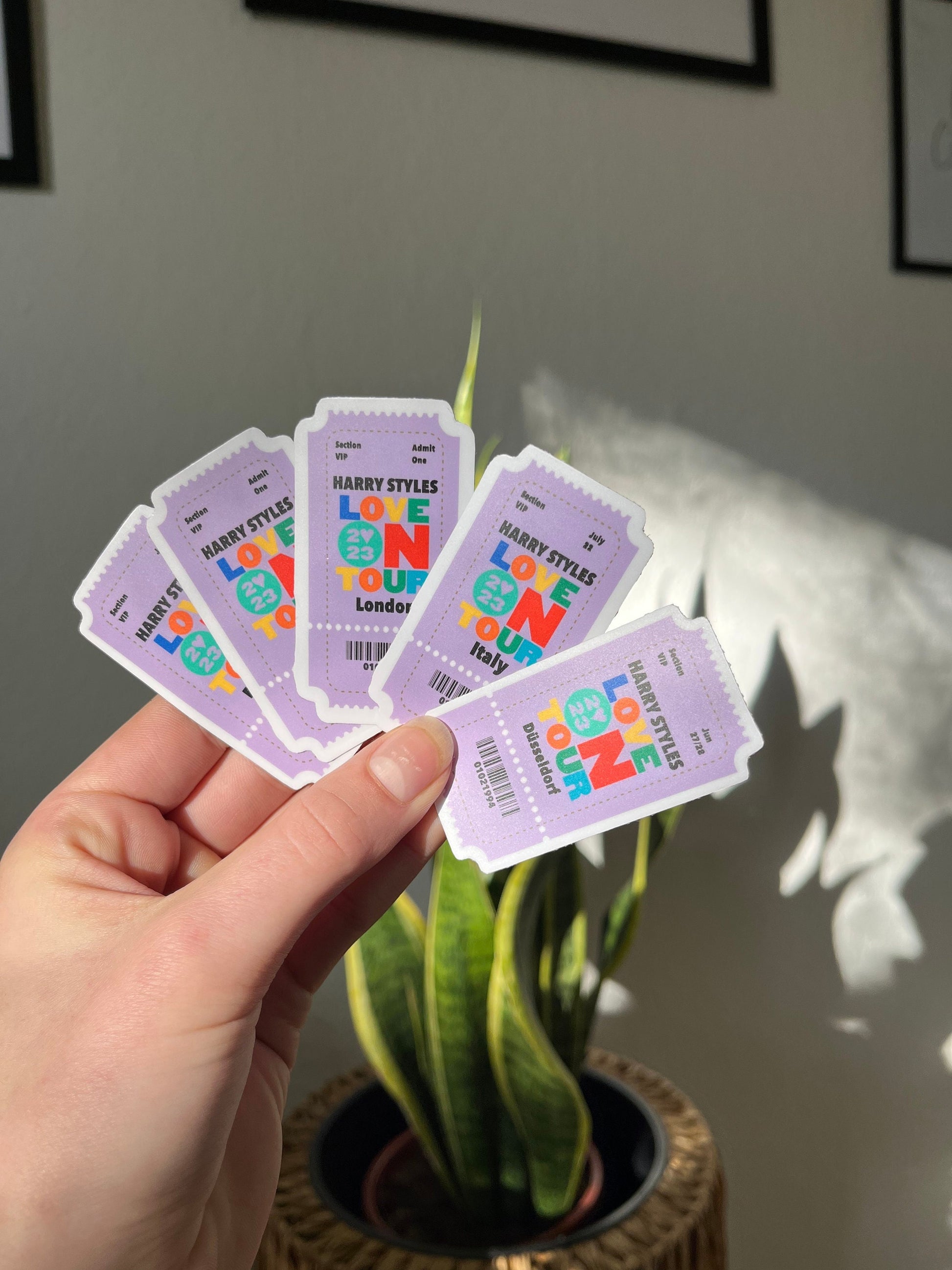 Waterproof Love on Tour 2023 EU+UK Ticket Sticker / harry Hslot 23