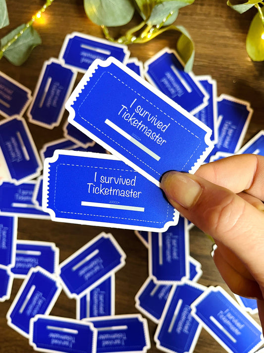 Waterproof sticker - i survived ticketmaster