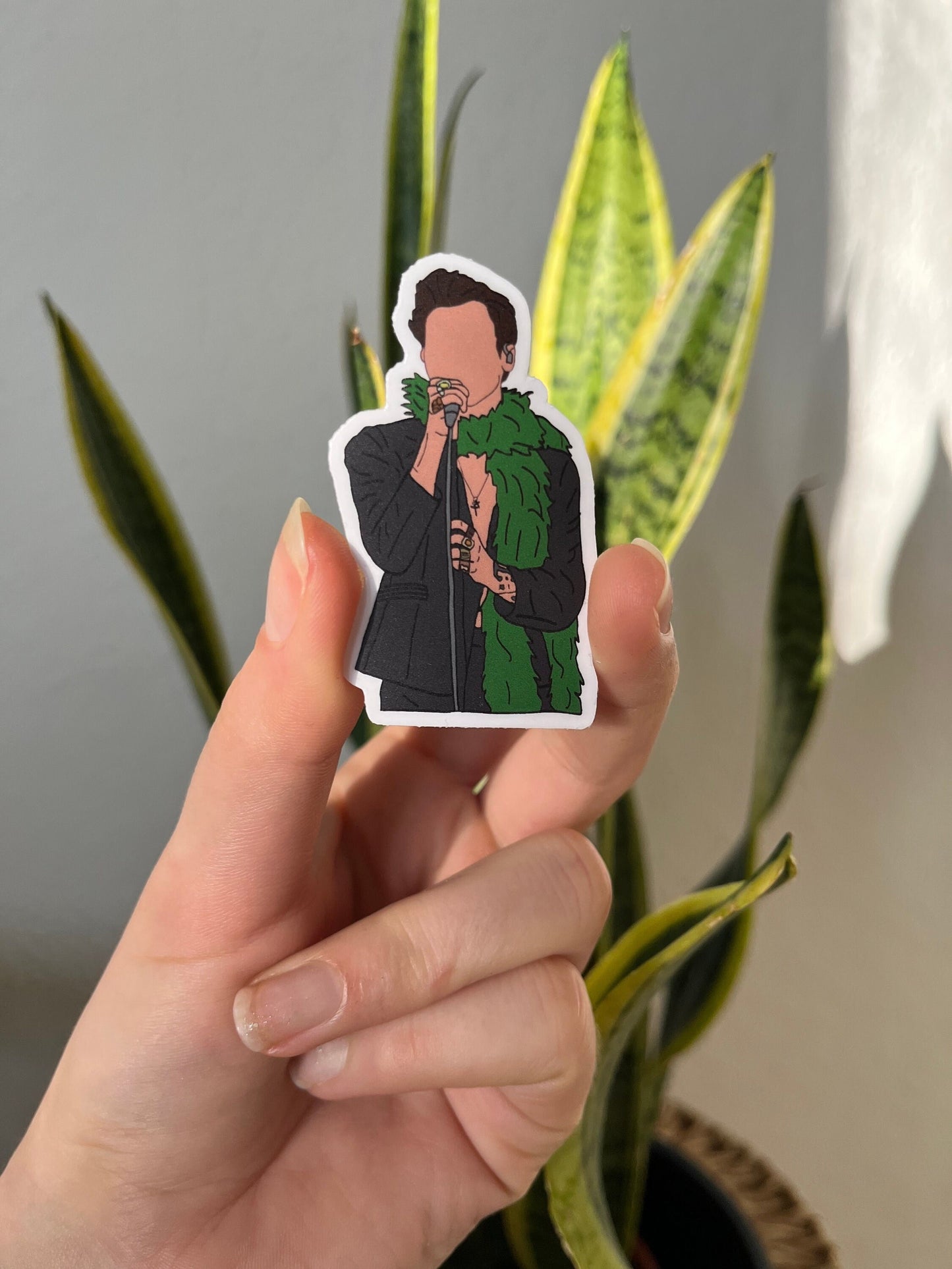 Waterproof green boa Grammys Awards Sticker