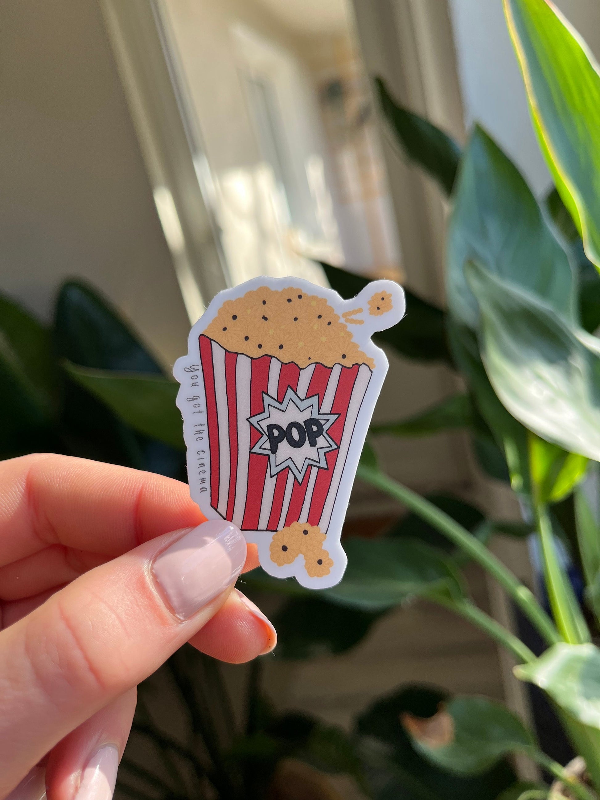 waterproof Cinema popcorn sticker