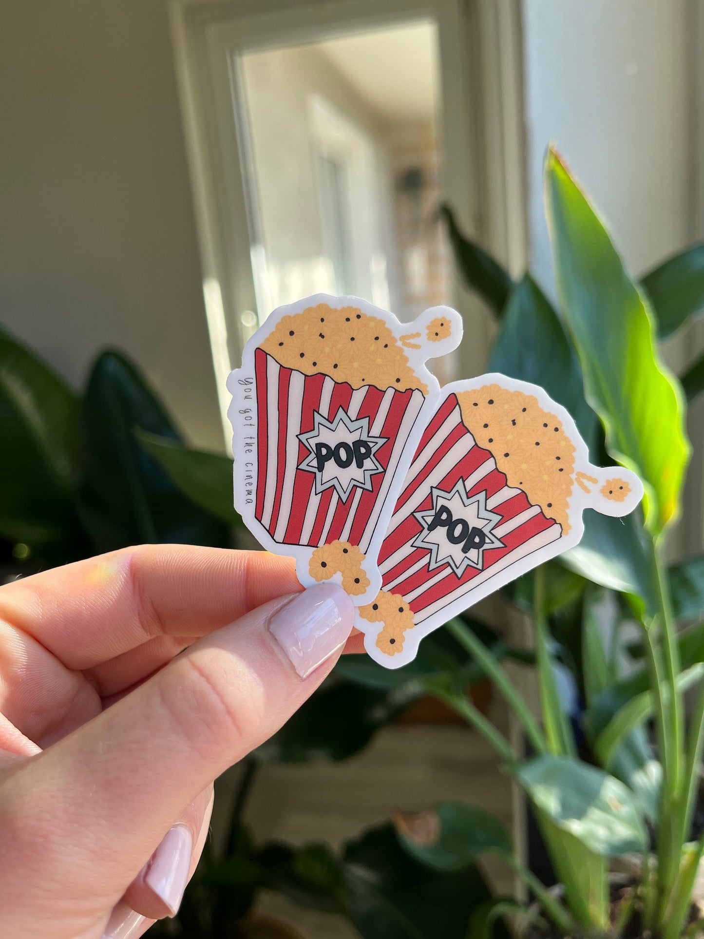 waterproof Cinema popcorn sticker